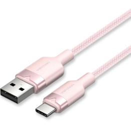 Cable Usb-c A Usb-a Trenzado 2 M Rosa Vention
