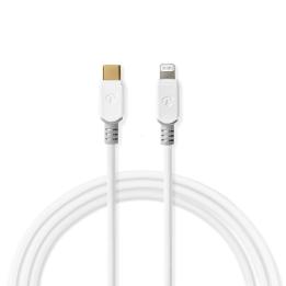 NEDIS Cabo USB Apple Lightning-Lightning da Apple de 8 pinos, USB Tipo C macho, dourado, 2,00 m