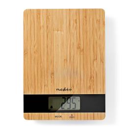 NEDIS BASCULA DE COCINA | DIGITAL | MADERA / PLASTICO | MARRON