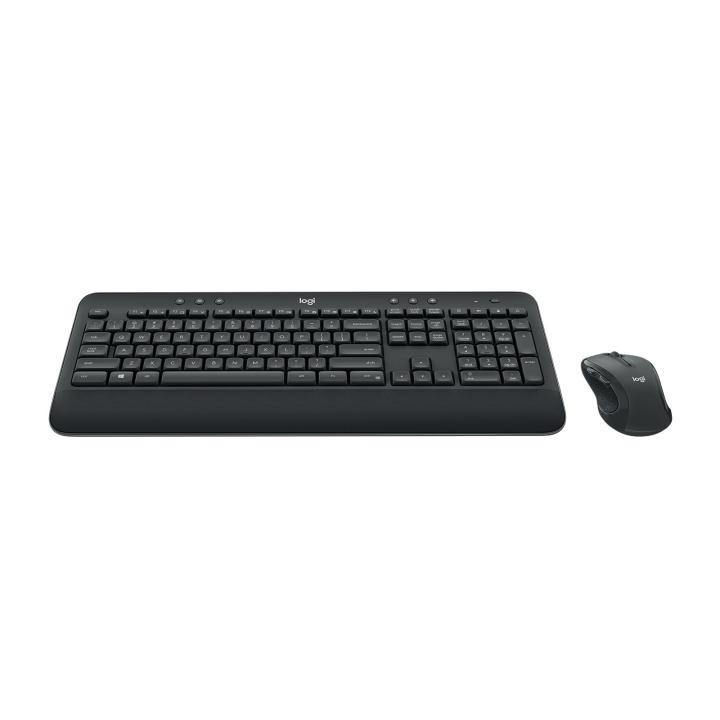 Logitech MK545 Advanced Keyboard and Mouse Set, RF Wireless, International U.S. QWERTY, Black