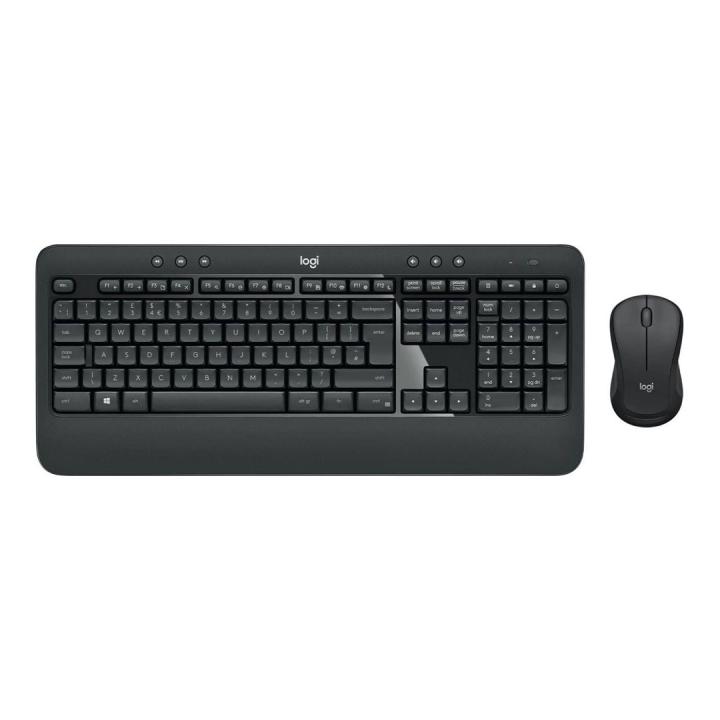 Logitech MK545 Advanced Keyboard and Mouse Set, RF Wireless, International U.S. QWERTY, Black
