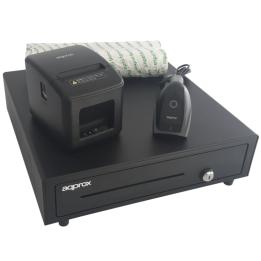 POS System Bundle Approx appPOSPACK4180USB-2D / Cash Drawer + Thermal Receipt Printer + Barcode Scanner + Thermal Rolls