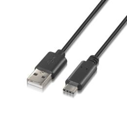 Aisens usb cable usb-c/m - a/m 2.0m black