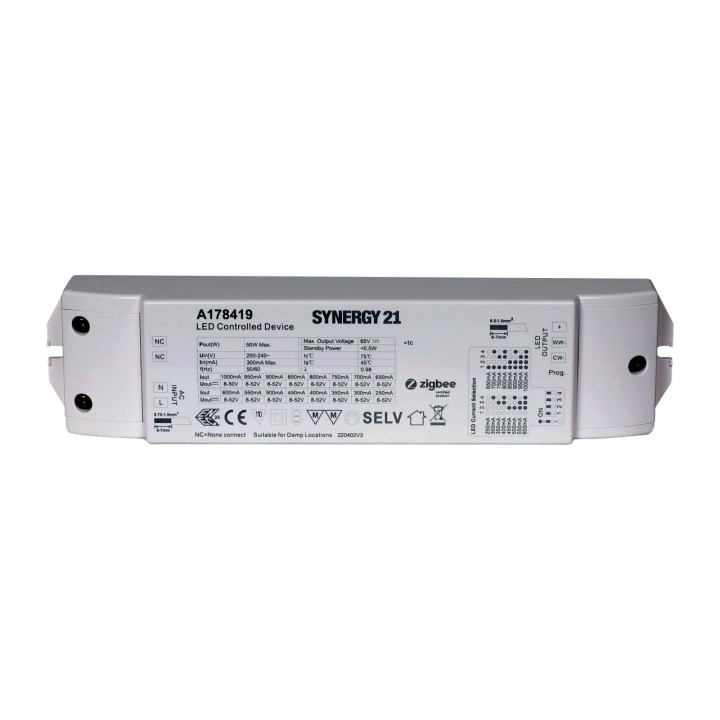 Synergy 21 LED Controller EOS 10 ZigBee CC Controller+power supply 2-channel 50W CCT