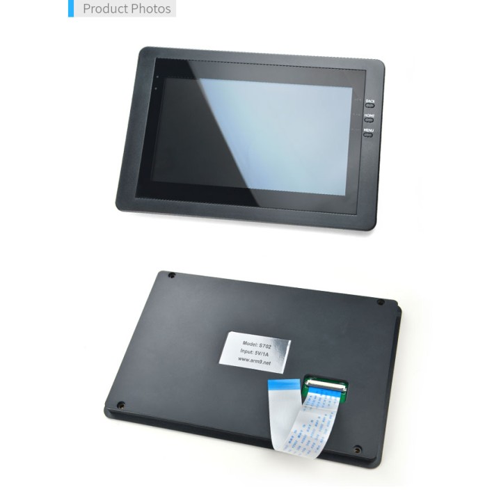 LCD tátil capacitivo de 7 polegadas FriendlyELEC (S702)