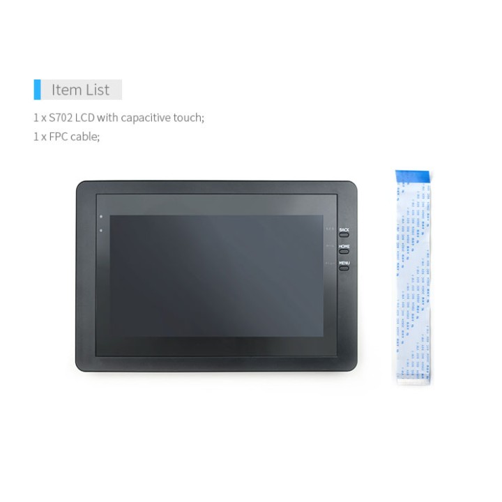 LCD tátil capacitivo de 7 polegadas FriendlyELEC (S702)