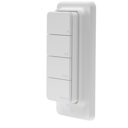 Shelly Blu ZB RC Button 4 · Remote Control · 4-Button · 16 Actions · Bluetooth · Zigbee · White · Includes Magnetic Holder