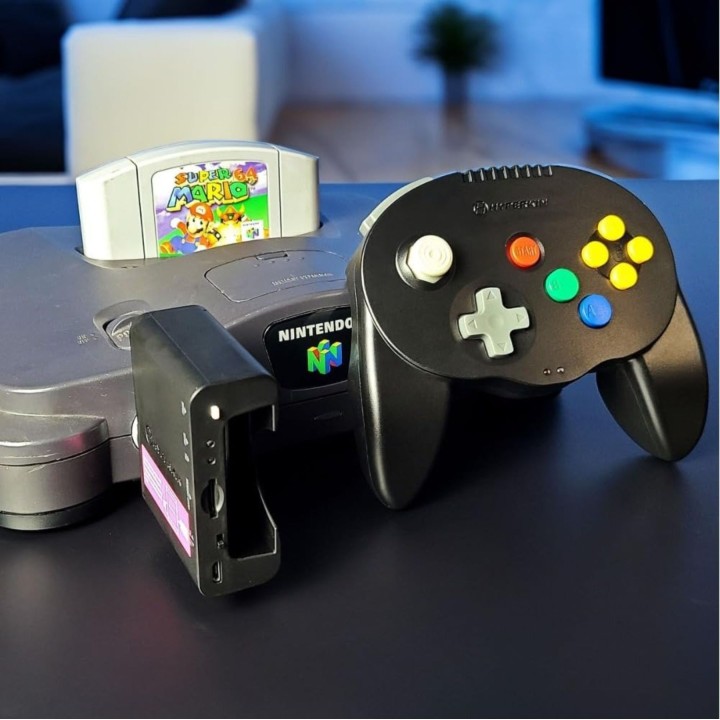 Controller wireless Hyperkin Admiral Premium BT per N64, Switch, PC, grigio