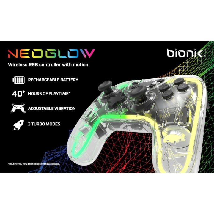 Controller wireless DREAMGEAR NeoGlow per Switch, PC e Android