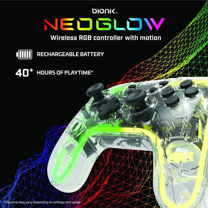 DREAMGEAR NeoGlow Wireless-Controller für Switch, PC und Android