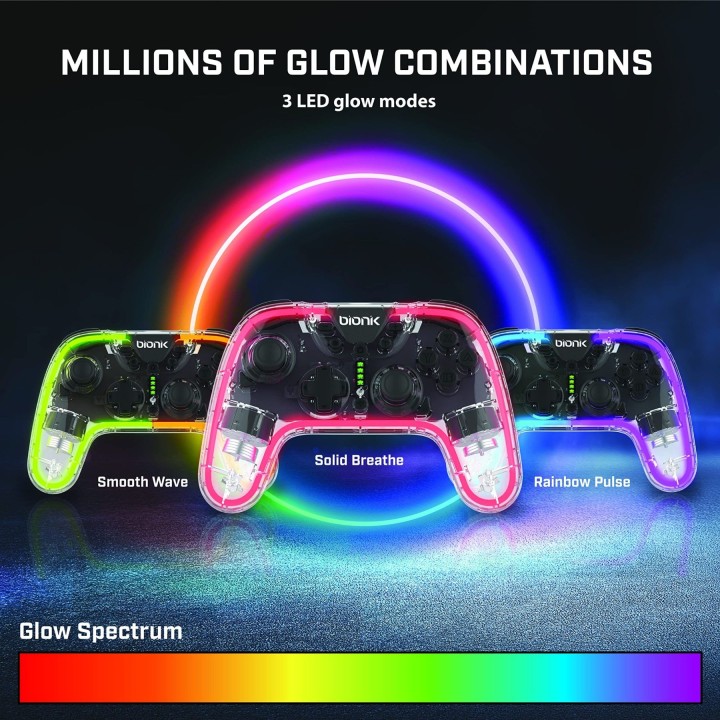 Comando sem fios DREAMGEAR NeoGlow para Switch, PC e Android