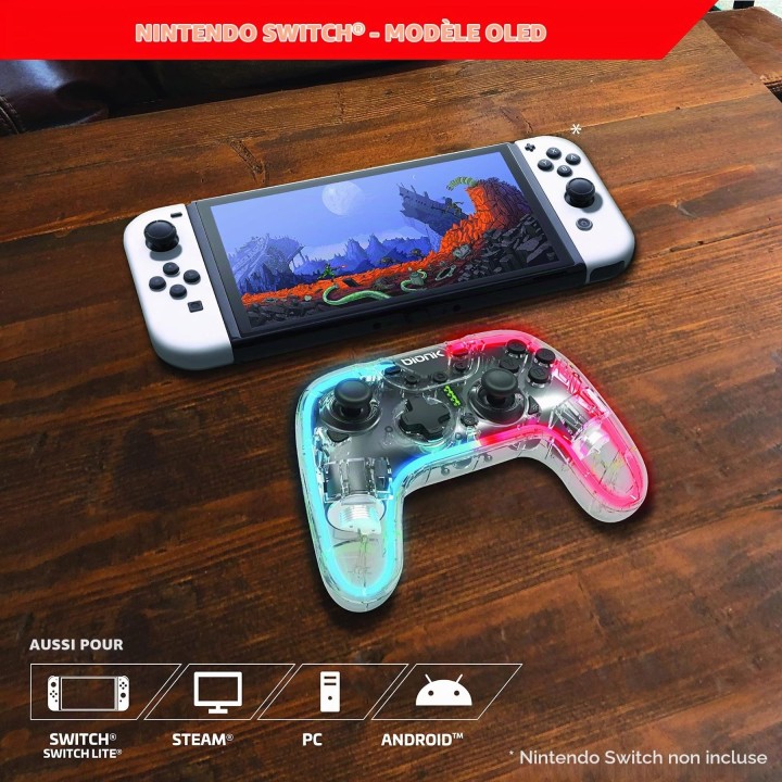 Comando sem fios DREAMGEAR NeoGlow para Switch, PC e Android