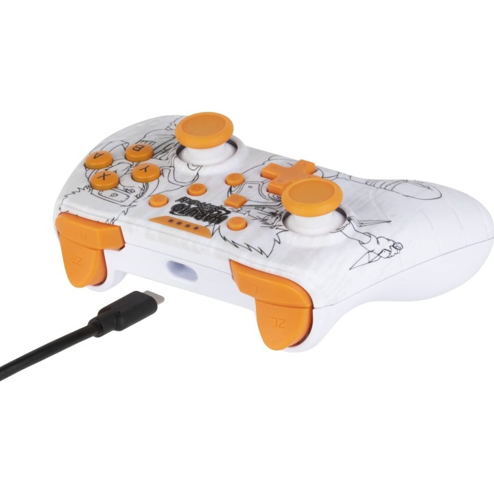 Comando compatível com KONIX para Switch e PC, cabo de 3 m, Naruto, branco