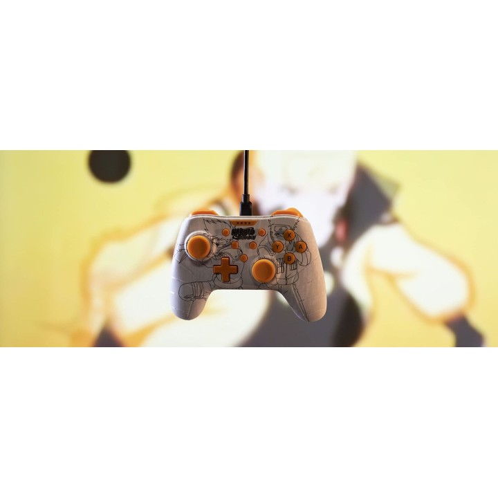 Comando compatível com KONIX para Switch e PC, cabo de 3 m, Naruto, branco