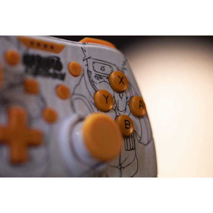 KONIX Compatible Controller for Switch and PC, 3 m Cable, Naruto, White