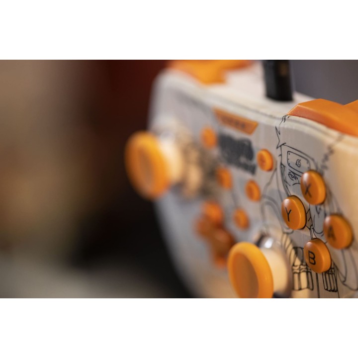 Comando compatível com KONIX para Switch e PC, cabo de 3 m, Naruto, branco