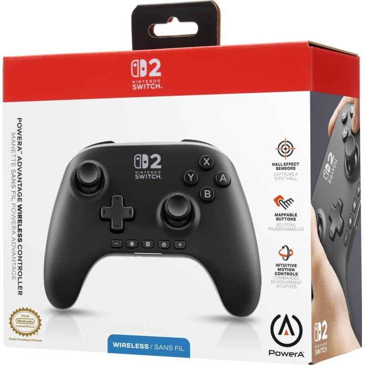 PowerA Advantage Wireless Controller for Nintendo Switch 2, Black NSGP0545