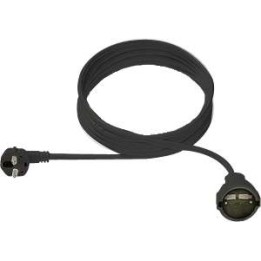 Bachmann Cable, Extension, Socket (CEE7) to Plug (CEE7), 10m, Black