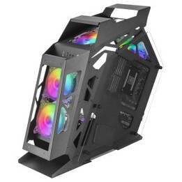Case MicroATX Gaming Mars Gaming MC61 Black con Controller ARGB, Telecomando e 4 Ventole