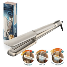 Cecotec Air Lisse 100989 Piastra per Capelli ad Aria, Tecnologia Ionica, Cheratina e Olio di Argan, 3 Modalità, Motore BLDC, Col