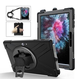 eSTUFF ES683620-BULK Tablet Case for Microsoft Surface Go, Surface Go 2, Black, Shockproof