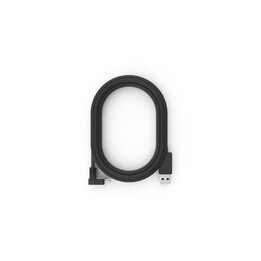 Cabo Huddly USB 3.0 Tipo A para C preto, 1,5 m, conector C angular