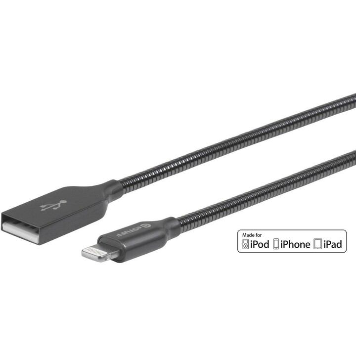 eSTUFF Cable Lightning MFI 0.5m Gris