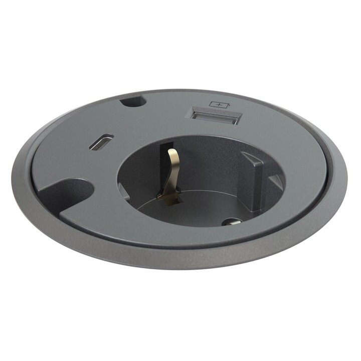 Forming Function Powerdot 16 Tomada de Mesa com 1 USB-A e 1 USB-C Preto