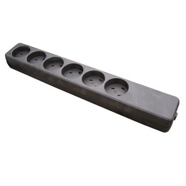 Régua de tomadas Garbot Plast Z66000112-PA01, 6 tomadas, proteção sobretensão, cabo 1.8 m, interruptor iluminado, montagem na pa
