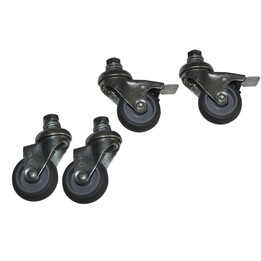 Lanview RAX111 wall mounting castor set, M10, black
