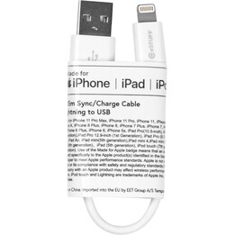eSTUFF ES601004 Cable Lightning MFI 0.15M Blanco Bulk