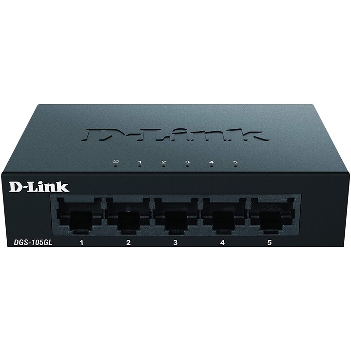 D-LINK DGS-105GL/E 5-port Gigabit Ethernet switch black
