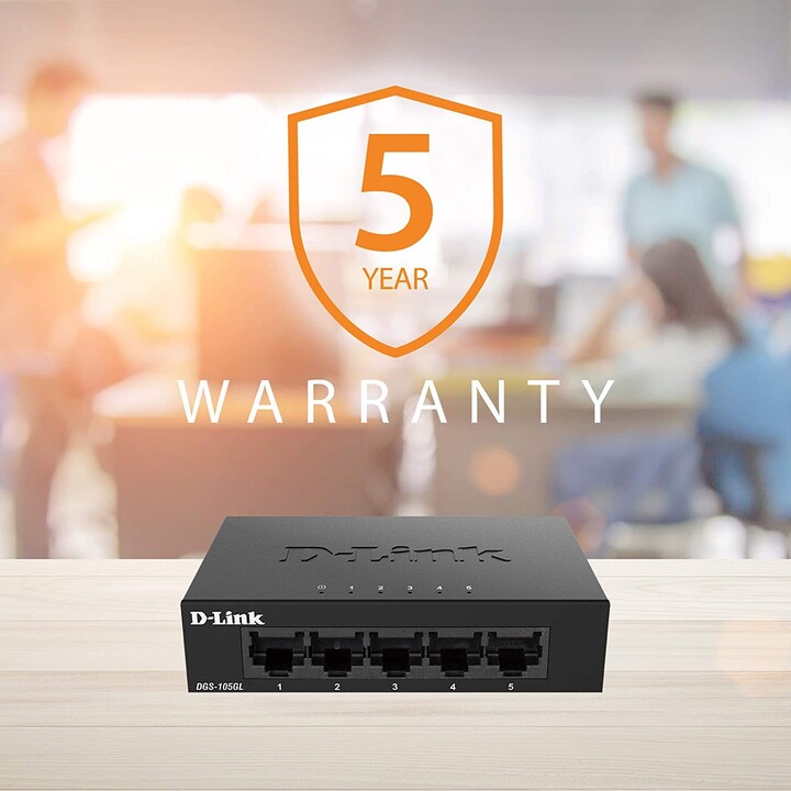 D-LINK DGS-105GL/E switch Gigabit Ethernet a 5 porte nero