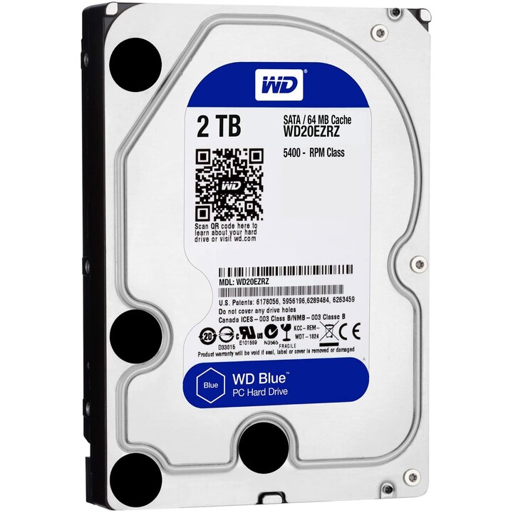 Disco Rigido WD Blu WD20EZBX 2TB / 8.9 / 600/54 Sata III da 256 MB