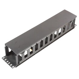 MicroConnect CABLEMANA-4 Kabelmanagement-Ablage 19" 2HE Schwarz