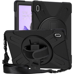 Custodia eSTUFF Austin Defender Case per Samsung, nera, resistente agli urti fino a 1,22 m, supporto 360°, cinturino da polso e 