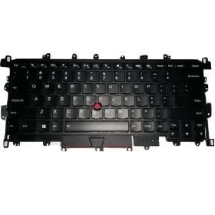 Lenovo 01AW919 Mechanische Tastatur mit Kabel, Cherry MX Red, weiße LED-Hintergrundbeleuchtung, USB 2.0, Ziffernblock und Handba