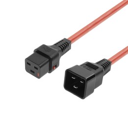 MicroConnect MC-C19C20LOCK-1M-R Cable de alimentación C19 con candado IEC - C20