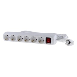 Mercodan 503800009 Base de enchufe Schuko múltiple, 6 tomas