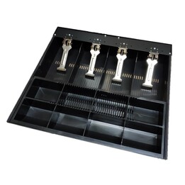 Capture Inserta 4b/8c - Inserti per registratore di cassa con cassetto per denaro, 4 scomparti per banconote e 8 per monete, reg