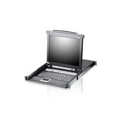 Aten CL5708M-ATA-SGG Comutador KVM com ecrã LCD de 17 polegadas e 8 portas