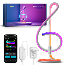 Lâmpada LED de Mesa Lepro TB2 AI com WiFi 2,4 GHz e Bluetooth, Compatível com Alexa