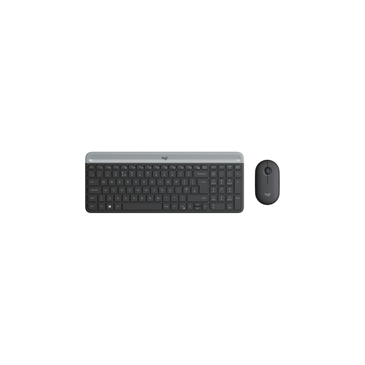 Logitech Slim Wireless Combo tastiera e mouse wireless grigio