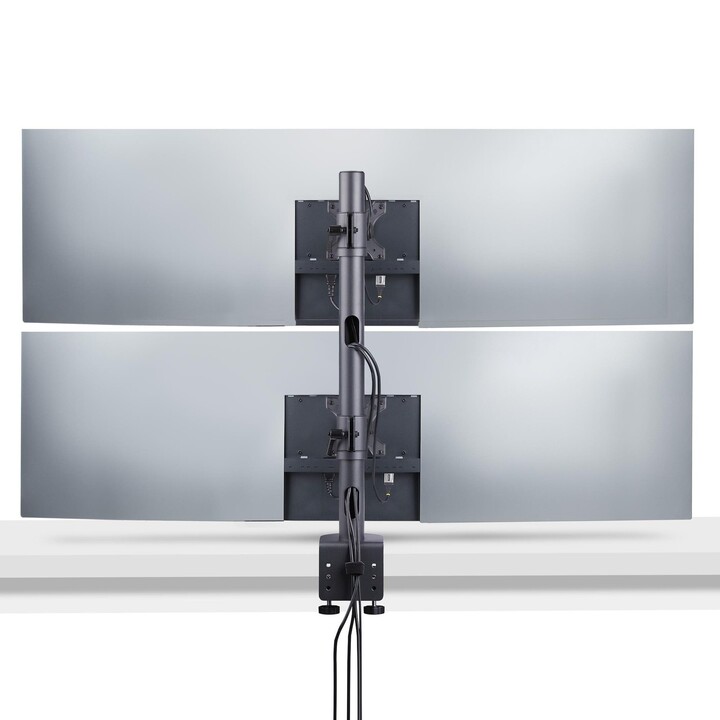 Soporte de Sobremesa StarTech H2MPV-MONITOR-MOUNT para Dos Monitores Ultrawide de hasta 49" (124,5 cm) y 32:9, Apilados Vertical