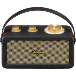 SANGEAN RA-101 Altifalante portátil Bluetooth 5.0, design retro em madeira e pele sintética, 10W, USB-C, 19 h de autonomia, pret