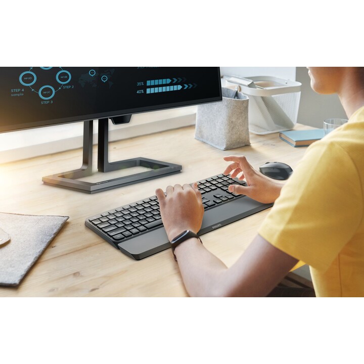Philips SPT6607B Tastiera e mouse wireless nero