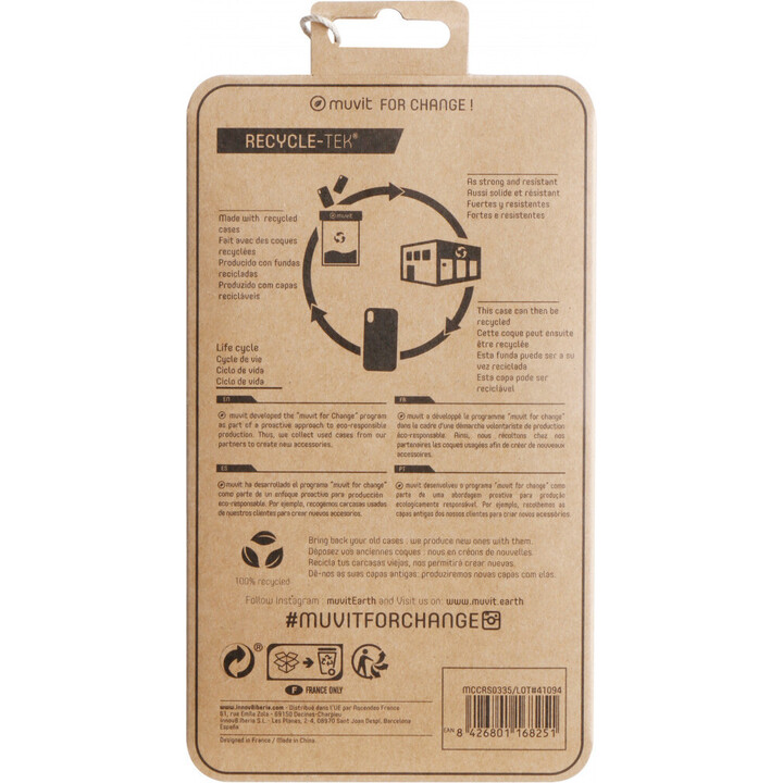 Capa Recycletek compatível com o Apple iPhone 14 Pro, transparente