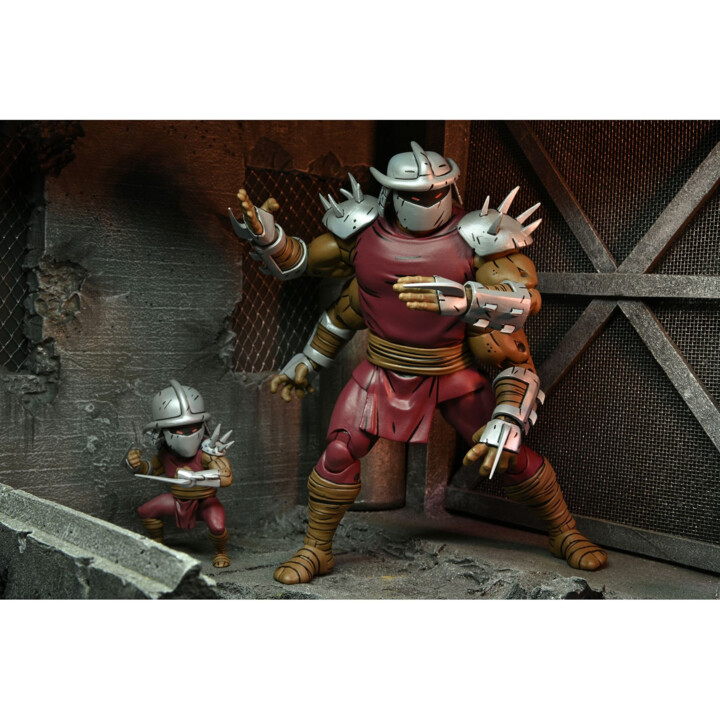 Neca Tartarugas Ninja Shredder Clone & Mini Shredder - Figura de ação 7 polegadas