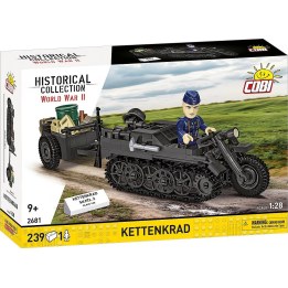 COBI Sd.Kfz. 2 Kettenkrad veículo semilagarta com reboque cinzento
