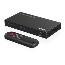 MicroConnect MC-HDMISWITCH0301-4K - Comutador HDMI 3x1, 4K@60Hz, HDR10, Dolby Vision, HDCP 2.2, 18 Gbps, alimentação USB e coman